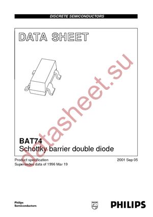 BAT74 T/R datasheet  